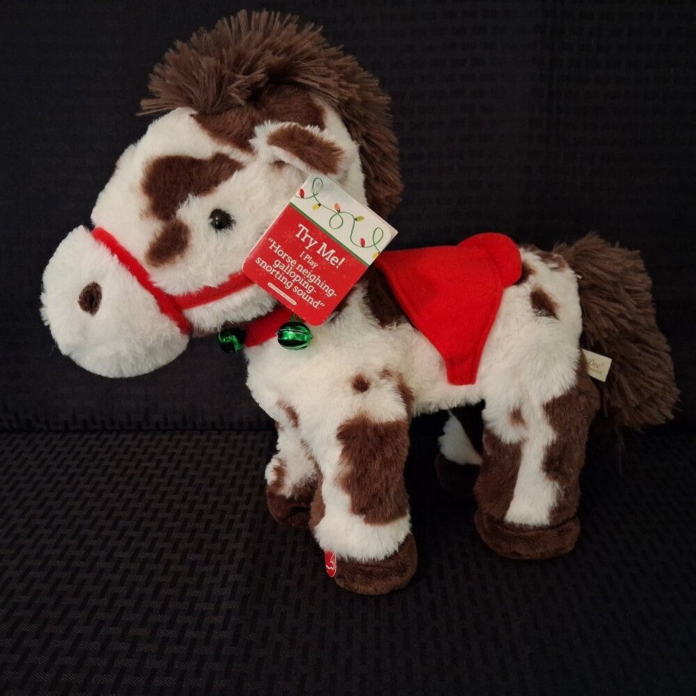 Dan Dee Jingle Bell Spotted Neighing, Walking, Animated Horse Giddy Up See Video